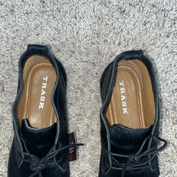 Booties Chukka Calf Hair Leather Classic Addy Black Lace Up - Picture 6 of 7